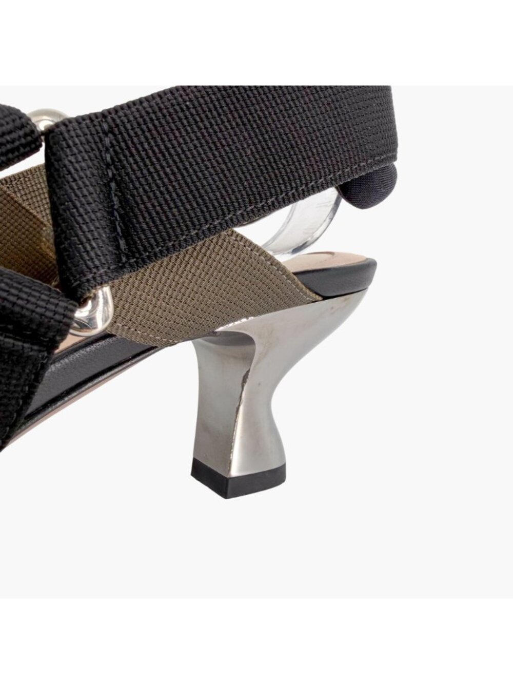 Fendi Colibri FF Mesh Slingback Pumps Heels Brown Zucca Size 37.5 US 7.5 Women’s - Picture 8 of 14